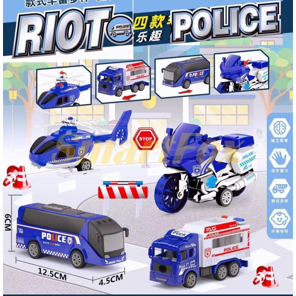 Набор машинок Riot Police 600-15 (продажа по 12шт, цена за единицу)