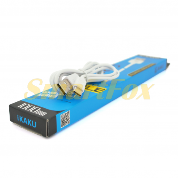 USB кабель iKAKU XUANFENG Lightning, White, 1м, 2,1А