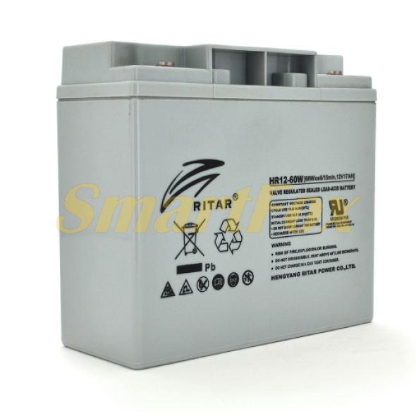 Аккумуляторная батарея AGM RITAR HR12-60W, 12V 17.0Ah
