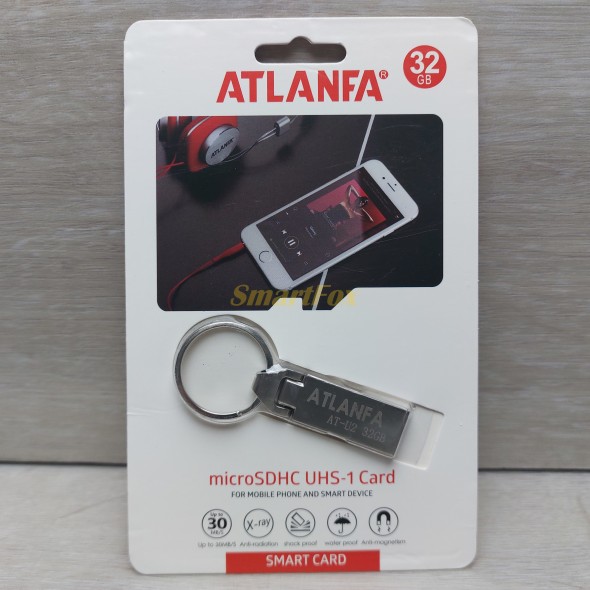 Флеш память USB 2.0 32Gb ATLANFA AT-U2 мини с кольцом для ключей