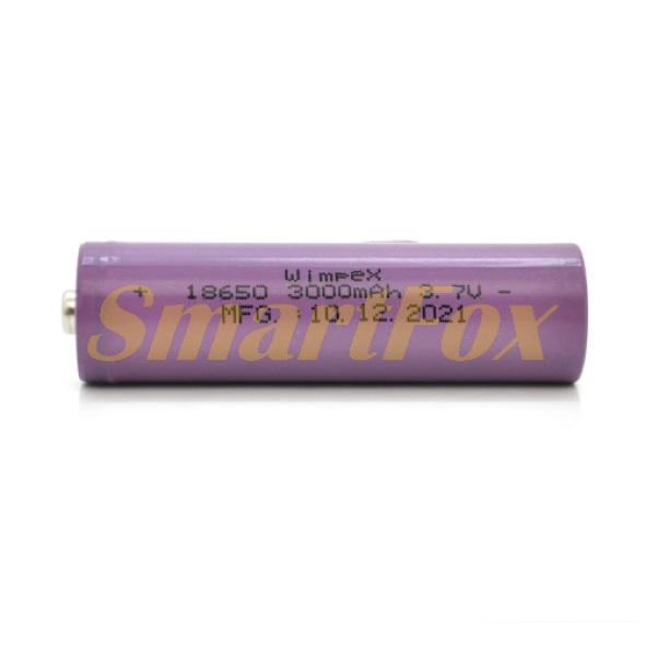 Акумулятор 18650 WMP-3000 Li-Ion Tip Top, 1000mAh, 3.7V, Purple