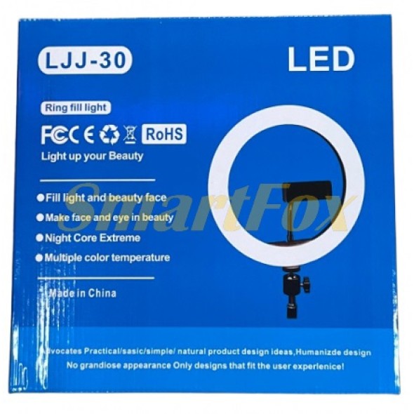 Лампа LED для селфі кільцева світлодіодна LJJ-30 RING FILL LIGHT 30 см